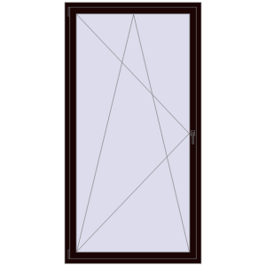 Buy Tilt-and-Turn 1200x2300 mm REHAU OPTIMUM EURO-DESIGN 70 CHOCOLATE_BROWN two-sided