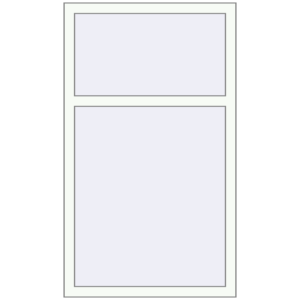 Okno plastikowe 800x1400 mm Jednoskrzydłowe z naświetlem. Widok od środka Zamów teraz Okna skrzydłowe 800x1400 mm REHAU OPTIMUM EURO-DESIGN 70 RAL 9016 Traffic white dwustronny
