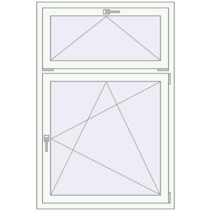 Buy Tilt-and-Turn 1000x1500 mm REHAU OPTIMUM EURO-DESIGN 70 RAL 9016 Traffic white two-sided