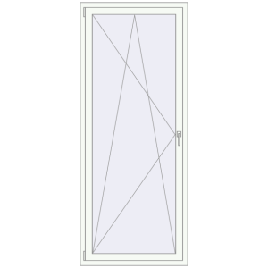 Buy Tilt-and-Turn 900x2200 mm REHAU ENERGY-SAVING SYNEGO MD RAL 9016 Traffic white two-sided