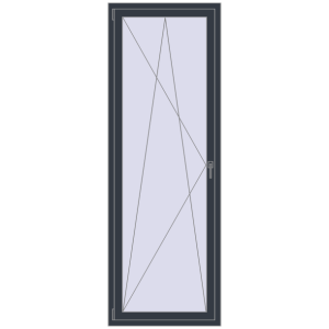 Buy Tilt-and-Turn 800x2300 mm REHAU ENERGY-SAVING SYNEGO MD ANTHRACITE_GREY_STRUKTURAL two-sided