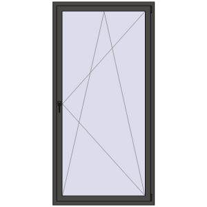 Buy Tilt-and-Turn 1100x2200 mm REHAU ENERGY-SAVING SYNEGO MD BASALT_GREY two-sided