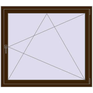 Buy Tilt-and-Turn 1300x1150 mm REHAU ENERGY-SAVING SYNEGO MD DARK_OAK two-sided