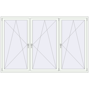 Zamów teraz Okna skrzydłowe 2500x1600 mm KORSA BRILLANT DESIGN RAL 9016 Traffic white dwustronny