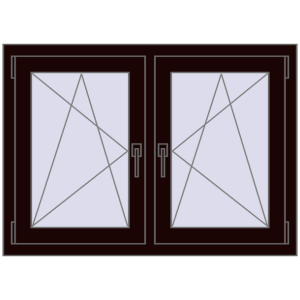 Zamów teraz Okna skrzydłowe 1065x755 mm REHAU ENERGY-SAVING SYNEGO MD CHOCOLATE_BROWN dwustronny