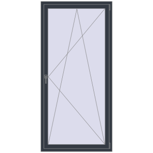 Buy Tilt-and-Turn 1000x2100 mm REHAU OPTIMUM EURO-DESIGN 70 ANTHRACITE_GREY_STRUKTURAL two-sided