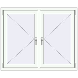 Buy Tilt-and-Turn 1200x1000 mm REHAU OPTIMUM EURO-DESIGN 70 RAL 9016 Traffic white two-sided