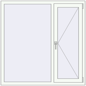 Buy Tilt-and-Turn 1300x1300 mm REHAU OPTIMUM EURO-DESIGN 70 RAL 9016 Traffic white two-sided