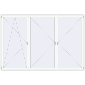 Buy Tilt-and-Turn 3600x2400 mm REHAU ENERGY-SAVING SYNEGO MD BASALT_GREY external