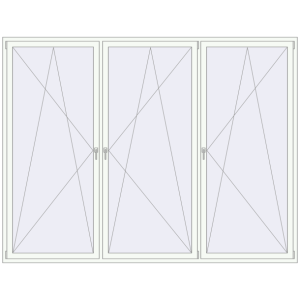 Zamów teraz Okna skrzydłowe 3000x2300 mm KORSA BRILLANT DESIGN RAL 9016 Traffic white dwustronny