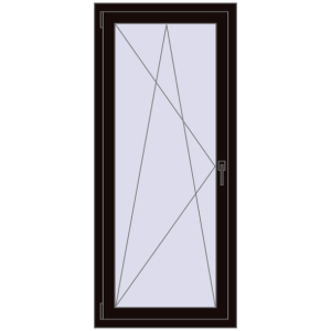 Zamów teraz Okna skrzydłowe 700x1600 mm REHAU OPTIMUM EURO-DESIGN 70 BLACK_BROWN dwustronny