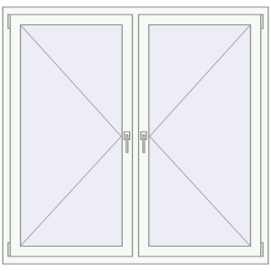 Zamów teraz Okna skrzydłowe 1450x1450 mm REHAU BRILLANT DESIGN RAL 9016 Traffic white dwustronny