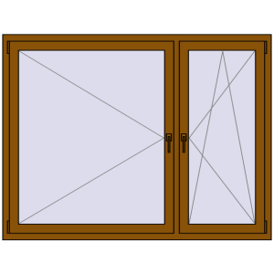 Zamów teraz Okna skrzydłowe 1700x1300 mm REHAU ENERGY-SAVING SYNEGO MD GOLDEN OAK dwustronny