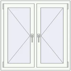 Buy Tilt-and-Turn 980x980 mm REHAU OPTIMUM EURO-DESIGN 70 RAL 9016 Traffic white two-sided