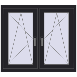 Zamów teraz Okna skrzydłowe 1005x920 mm REHAU ENERGY-SAVING SYNEGO MD BLACK_ULTI-MATT dwustronny