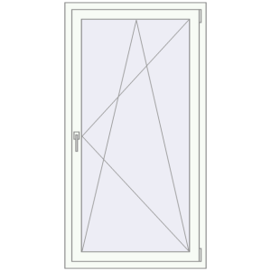 Buy Tilt-and-Turn 850x1600 mm REHAU BRILLANT DESIGN RAL 9016 Traffic white two-sided
