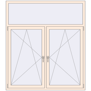 Buy Tilt-and-Turn 1600x1800 mm REHAU OPTIMUM EURO-DESIGN 70 CREAME_WHITE_50L-2 two-sided