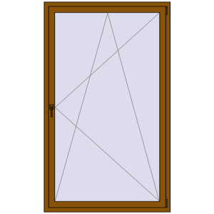 Buy Tilt-and-Turn 1200x2000 mm REHAU ENERGY-SAVING SYNEGO MD GOLDEN OAK two-sided