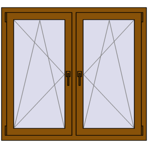 Zamów teraz Okna skrzydłowe 1215x1085 mm REHAU ENERGY-SAVING SYNEGO MD GOLDEN OAK dwustronny