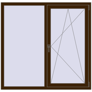 Zamów teraz Okna skrzydłowe 1500x1400 mm EPSILON OPTIMA DARK_OAK dwustronny