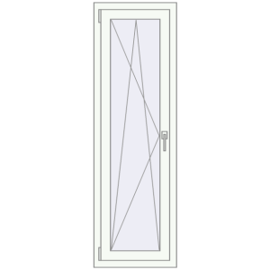 Okno plastikowe 500x1600 mm Jednoskrzydłowe. Widok od środka Zamów teraz Okna skrzydłowe 500x1600 mm REHAU OPTIMUM EURO-DESIGN 70 RAL 9016 Traffic white dwustronny