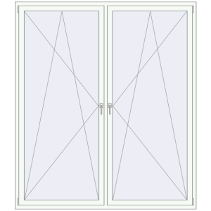 Buy Tilt-and-Turn 2010x2300 mm REHAU ENERGY-SAVING SYNEGO MD RAL 9016 Traffic white two-sided