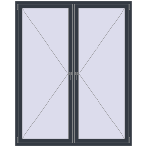 Buy Tilt-and-Turn 1700x2100 mm REHAU OPTIMUM EURO-DESIGN 70 ANTHRACITE_GREY_STRUKTURAL two-sided