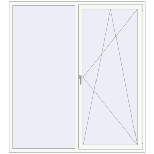 Buy Tilt-and-Turn 1800x2000 mm REHAU BRILLANT DESIGN RAL 9016 Traffic white two-sided
