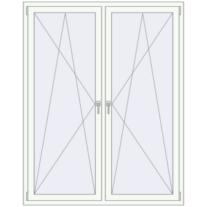 Buy Tilt-and-Turn 1500x1900 mm REHAU OPTIMUM EURO-DESIGN 70 RAL 9016 Traffic white two-sided