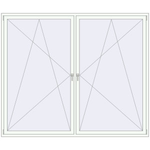 Buy Tilt-and-Turn 2500x2100 mm REHAU ENERGY-SAVING SYNEGO MD RAL 9016 Traffic white two-sided