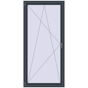 Zamów teraz Okna skrzydłowe 1000x2100 mm REHAU BRILLANT DESIGN ANTHRACITE_GREY_STRUKTURAL dwustronny