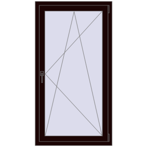 Buy Tilt-and-Turn 800x1500 mm REHAU OPTIMUM EURO-DESIGN 70 CHOCOLATE_BROWN two-sided
