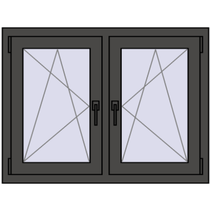 Zamów teraz Okna skrzydłowe 1005x755 mm REHAU ENERGY-SAVING SYNEGO MD BASALT_GREY dwustronny