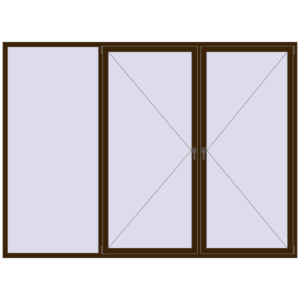 Zamów teraz Okna skrzydłowe 3000x2200 mm REHAU ENERGY-SAVING SYNEGO MD DARK_OAK dwustronny