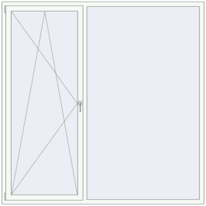 Buy Tilt-and-Turn 2200x2200 mm REHAU OPTIMUM EURO-DESIGN 70 ANTHRACITE_GREY_STRUKTURAL external