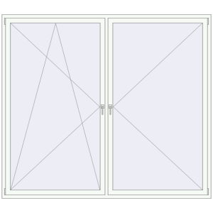 Buy Tilt-and-Turn 2500x2200 mm REHAU ENERGY-SAVING SYNEGO MD RAL 9016 Traffic white two-sided