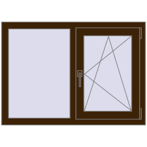 Zamów teraz Okna skrzydłowe 1050x750 mm REHAU OPTIMUM EURO-DESIGN 70 DARK_OAK dwustronny