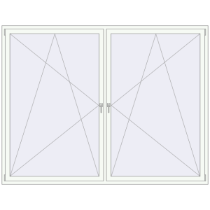 Buy Tilt-and-Turn 2600x2000 mm REHAU ENERGY-SAVING SYNEGO MD RAL 9016 Traffic white two-sided