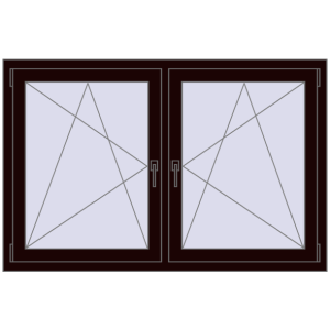 Zamów teraz Okna skrzydłowe 1515x950 mm REHAU ENERGY-SAVING SYNEGO MD CHOCOLATE_BROWN dwustronny