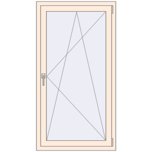 Buy Tilt-and-Turn 800x1500 mm REHAU OPTIMUM EURO-DESIGN 70 CREAME_WHITE_50L-2 two-sided