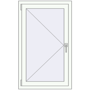 Buy Tilt-and-Turn 660x1170 mm REHAU OPTIMUM EURO-DESIGN 70 RAL 9016 Traffic white two-sided