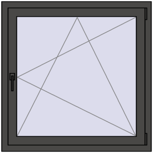 Buy Tilt-and-Turn 1000x1000 mm REHAU ENERGY-SAVING SYNEGO MD BASALT_GREY two-sided