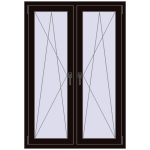 Zamów teraz Okna skrzydłowe 1035x1460 mm REHAU ENERGY-SAVING SYNEGO MD BLACK_BROWN dwustronny