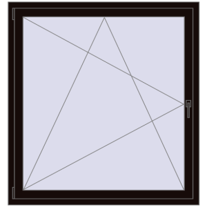 Buy Tilt-and-Turn 1300x1380 mm REHAU ENERGY-SAVING SYNEGO MD BLACK_BROWN two-sided