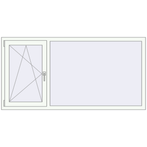 Buy Tilt-and-Turn 1855x930 mm REHAU RENOVATION EURO 70 RAL 9016 Traffic white two-sided