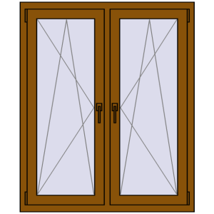 Zamów teraz Okna skrzydłowe 1095x1265 mm REHAU ENERGY-SAVING SYNEGO MD GOLDEN OAK dwustronny