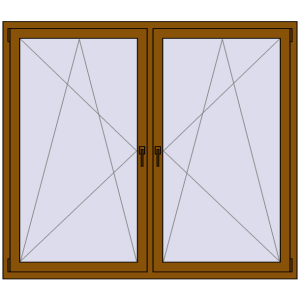 Zamów teraz Okna skrzydłowe 1840x1535 mm REHAU ENERGY-SAVING SYNEGO MD GOLDEN OAK dwustronny