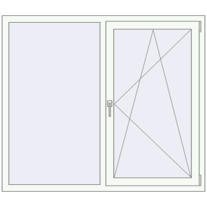 Buy Tilt-and-Turn 1500x1300 mm REHAU OPTIMUM EURO-DESIGN 70 RAL 9016 Traffic white two-sided
