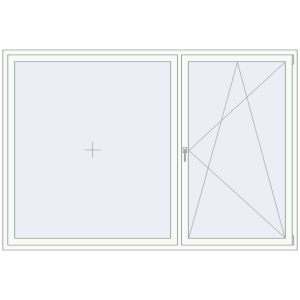 Buy Tilt-and-Turn 2500x1700 mm REHAU OPTIMUM EURO-DESIGN 70 RAL 9016 Traffic white two-sided