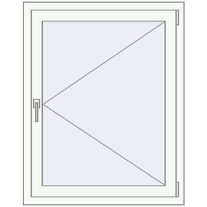 Buy Tilt-and-Turn 860x1100 mm REHAU OPTIMUM EURO-DESIGN 70 RAL 9016 Traffic white two-sided